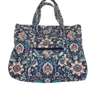 Vera Bradley HARRY POTTER Home to Hogwarts Large Quilted Tote Bag Paisley blue